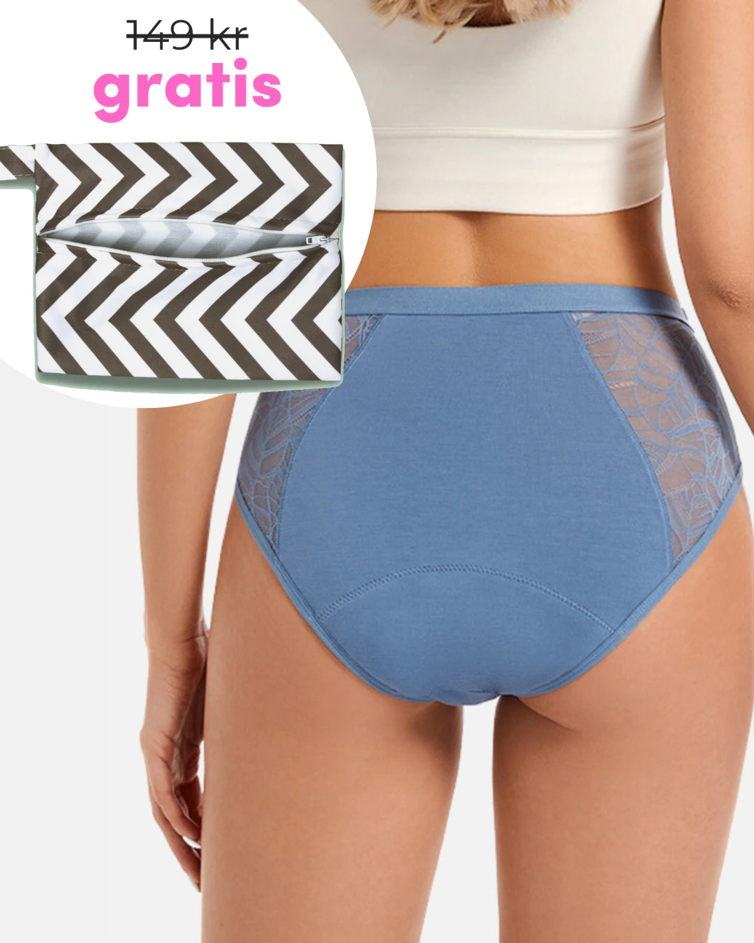 Lace Brief - High Waist + GRATIS Vattentät förvaringspåse